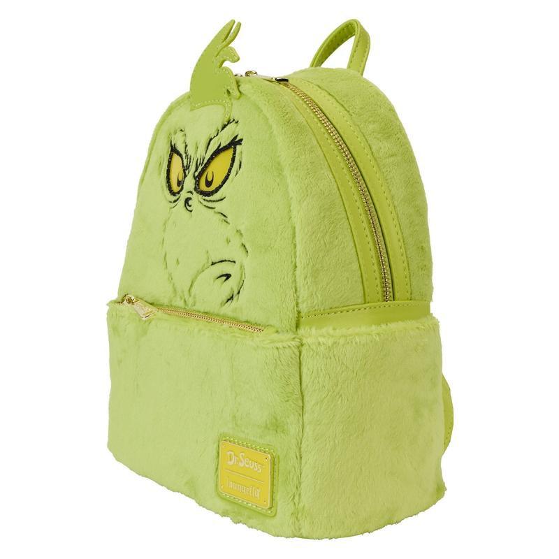 Loungefly Dr. Seuss' How the Grinch Stole Christmas! Plush Cosplay Light up Mini Backpack