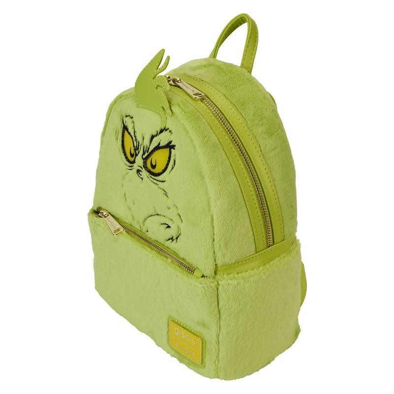 Loungefly Dr. Seuss' How the Grinch Stole Christmas! Plush Cosplay Light up Mini Backpack