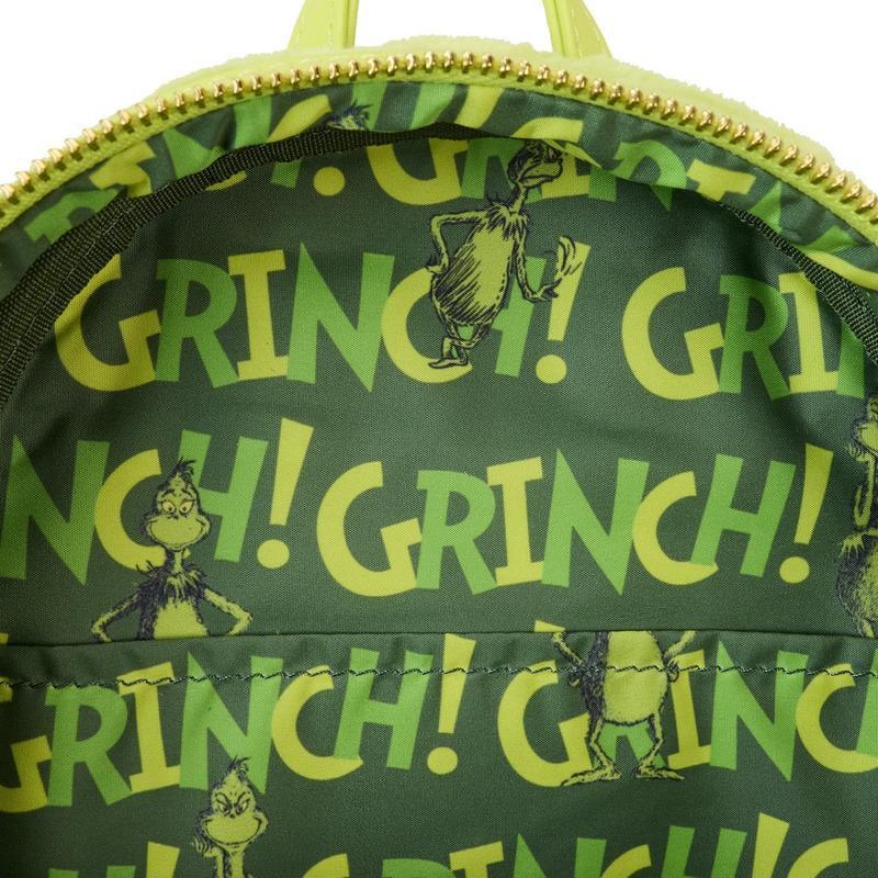 Loungefly Dr. Seuss' How the Grinch Stole Christmas! Plush Cosplay Light up Mini Backpack