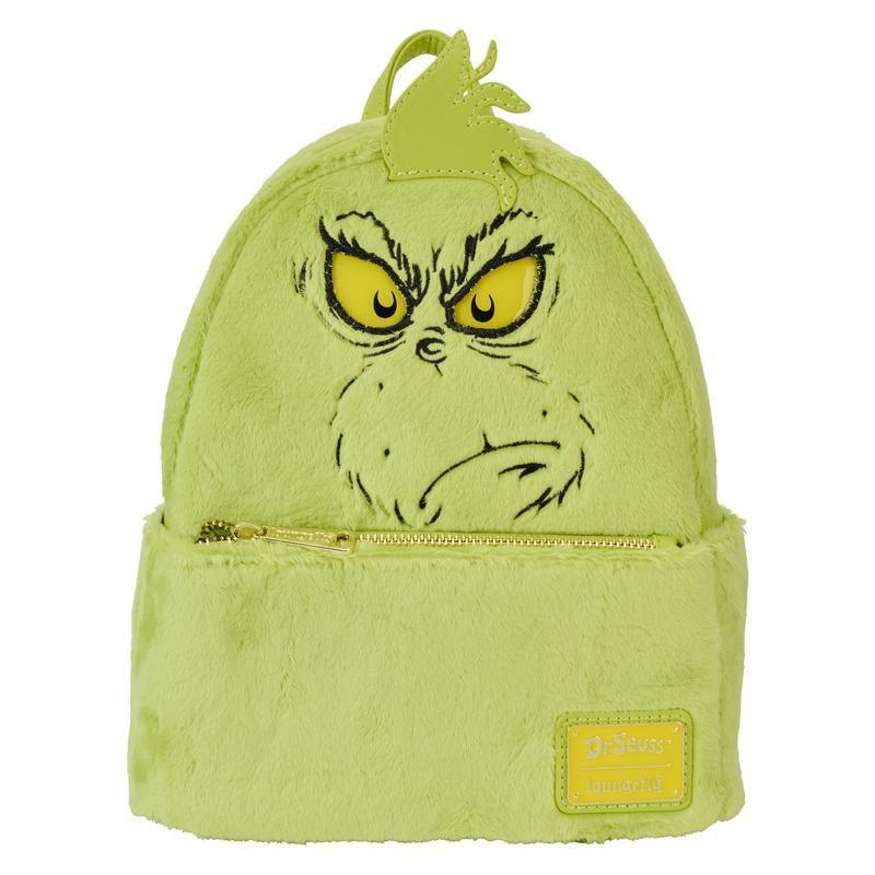 Loungefly Dr. Seuss' How the Grinch Stole Christmas! Plush Cosplay Light up Mini Backpack