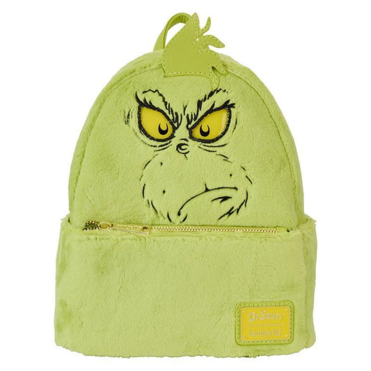 Loungefly Dr. Seuss' How the Grinch Stole Christmas! Plush Cosplay Light up Mini Backpack